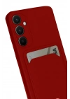Mey İthalat®  Samsung Galaxy S24 FE Kılıf Kelvin Kartvizitli Silikon - Kırmızı