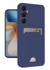 Mey İthalat®  Samsung Galaxy S24 FE Kılıf Kelvin Kartvizitli Silikon - Lacivert