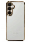 Mey İthalat®  Samsung Galaxy S24 FE Kılıf  Lensli Silikon - Gold