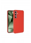 Mey İthalat®  Samsung Galaxy S24 FE Kılıf Nano içi Kadife Silikon - Kırmızı