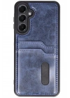 Mey İthalat®  Samsung Galaxy S24 FE Kılıf Sara Kartvizitli Deri Kılıf - Lacivert
