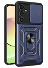 Mey İthalat®  Samsung Galaxy S24 FE Pars Lens Yüzüklü Silikon - Lacivert