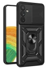 Mey İthalat®  Samsung Galaxy S24 FE Pars Lens Yüzüklü Silikon - Siyah