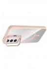 Mey İthalat®  Samsung Galaxy S24 FE Remim Lensli Magsafe Standlı Kapak - Pembe