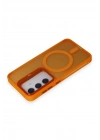 Mey İthalat®  Samsung Galaxy S24 Flet Lens Magsafe Kapak - Turuncu
