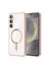 Mey İthalat®  Samsung Galaxy S24 Kılıf Kross Magneticsafe Kapak - Rose