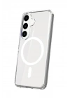 Mey İthalat®  Samsung Galaxy S24 Kılıf Magneticsafe Şeffaf Silikon - Şeffaf