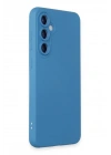 Mey İthalat®  Samsung Galaxy S24 Kılıf Nano içi Kadife Silikon - Mavi