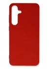 Mey İthalat®  Samsung Galaxy S24 Plus Kılıf First Silikon - Kırmızı