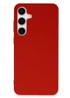Mey İthalat®  Samsung Galaxy S24 Plus Kılıf First Silikon - Kırmızı