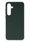 Mey İthalat®  Samsung Galaxy S24 Plus Kılıf First Silikon - Koyu Yeşil