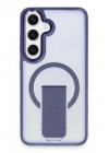 Mey İthalat®  Samsung Galaxy S24 Tork Magsafe Standlı Kapak - Lacivert