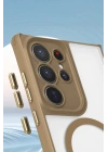 Mey İthalat®  Samsung Galaxy S24 Ultra Kılıf Enka Magsafe Silikon Kılıf - Desert