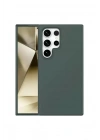 Mey İthalat®  Samsung Galaxy S24 Ultra Kılıf First Silikon - Koyu Yeşil