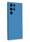 Mey İthalat®  Samsung Galaxy S24 Ultra Kılıf Nano içi Kadife Silikon - Mavi