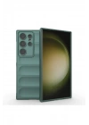 Mey İthalat®  Samsung Galaxy S24 Ultra Kılıf Optimum Silikon - Koyu Yeşil