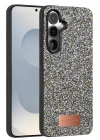 Mey İthalat®  Samsung Galaxy S25 Bright Simli Kapak - Gold