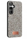 Mey İthalat®  Samsung Galaxy S25 Bright Simli Kapak - Gümüş