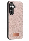 Mey İthalat®  Samsung Galaxy S25 Bright Simli Kapak - Pembe