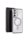 Mey İthalat®  Samsung Galaxy S25 Edge Joke Simli Magneticsafe Kılıf - Gümüş