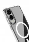 Mey İthalat®  Samsung Galaxy S25 Edge Kılıf Magneticsafe Şeffaf Silikon - Şeffaf