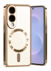 Mey İthalat®  Samsung Galaxy S25 Edge Kross Magneticsafe Kapak - Çöl Titanyum