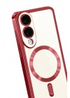 Mey İthalat®  Samsung Galaxy S25 Edge Kross Magneticsafe Kapak - Kırmızı
