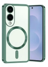 Mey İthalat®  Samsung Galaxy S25 Edge Kross Magneticsafe Kapak - Koyu Yeşil
