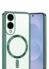 Mey İthalat®  Samsung Galaxy S25 Edge Kross Magneticsafe Kapak - Koyu Yeşil