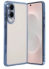 Mey İthalat®  Samsung Galaxy S25 Edge  Lensli Silikon - Açık Mavi