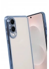 Mey İthalat®  Samsung Galaxy S25 Edge  Lensli Silikon - Açık Mavi