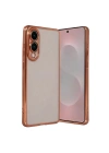 Mey İthalat®  Samsung Galaxy S25 Edge  Lensli Silikon - Çöl Titanyum