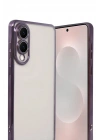 Mey İthalat®  Samsung Galaxy S25 Edge  Lensli Silikon - Mor