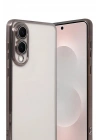 Mey İthalat®  Samsung Galaxy S25 Edge  Lensli Silikon - Titan Gri