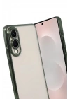 Mey İthalat®  Samsung Galaxy S25 Edge  Lensli Silikon - Yeşil