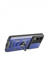 Mey İthalat®  Samsung Galaxy S25 Edge Pars Lens Yüzüklü Silikon - Lacivert