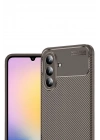Mey İthalat®  Samsung Galaxy S25 FE Auto Focus Karbon Kapak - Kahverengi