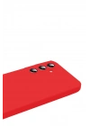 Mey İthalat®  Samsung Galaxy S25 FE Nano içi Kadife Silikon - Kırmızı