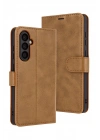 Mey İthalat®  Samsung Galaxy S25 FE Trend S Plus Kapaklı Kılıf - Taba
