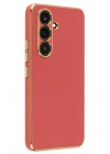 Mey İthalat®  Samsung Galaxy S25 FE Volet Silikon - Kırmızı