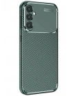 Mey İthalat®  Samsung Galaxy S25 Kılıf Auto Focus Karbon Kapak - Koyu Yeşil
