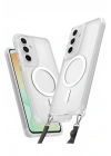 Mey İthalat®  Samsung Galaxy S25 Kılıf Enka Magsafe Silikon Kılıf - Şeffaf