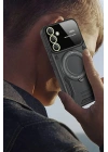 Mey İthalat®  Samsung Galaxy S25 Kılıf Joy Lens Standlı Kapak - Mor