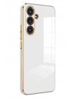Mey İthalat®  Samsung Galaxy S25 Kılıf Volet Silikon - Beyaz