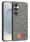 Mey İthalat®  Samsung Galaxy S25 Plus Bright Simli Kapak - Gümüş