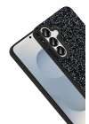 Mey İthalat®  Samsung Galaxy S25 Plus Bright Simli Kapak - Siyah