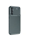Mey İthalat®  Samsung Galaxy S25 Plus Kılıf Auto Focus Karbon Kapak - Koyu Yeşil
