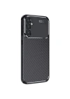 Mey İthalat®  Samsung Galaxy S25 Plus Kılıf Auto Focus Karbon Kapak - Siyah