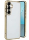 Mey İthalat®  Samsung Galaxy S25 Plus Kılıf  Lensli Silikon - Gold