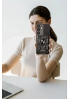 Mey İthalat®  Samsung Galaxy S25 Plus Kılıf Pars Lens Yüzüklü Silikon - Siyah